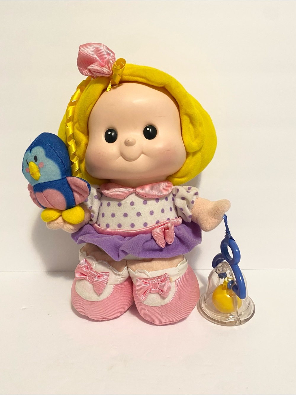 Fisher Price Doll Sara Lynn Hug Me Plush Little People Girl 10in 1999 Vintage